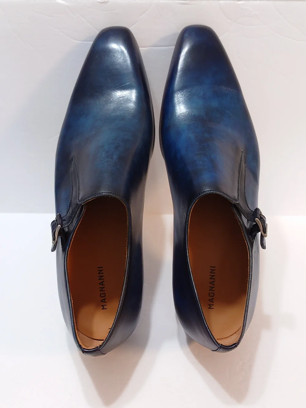 Magnanni Beltran Monk Strap Shoes Navy Blue RARE TO FIND